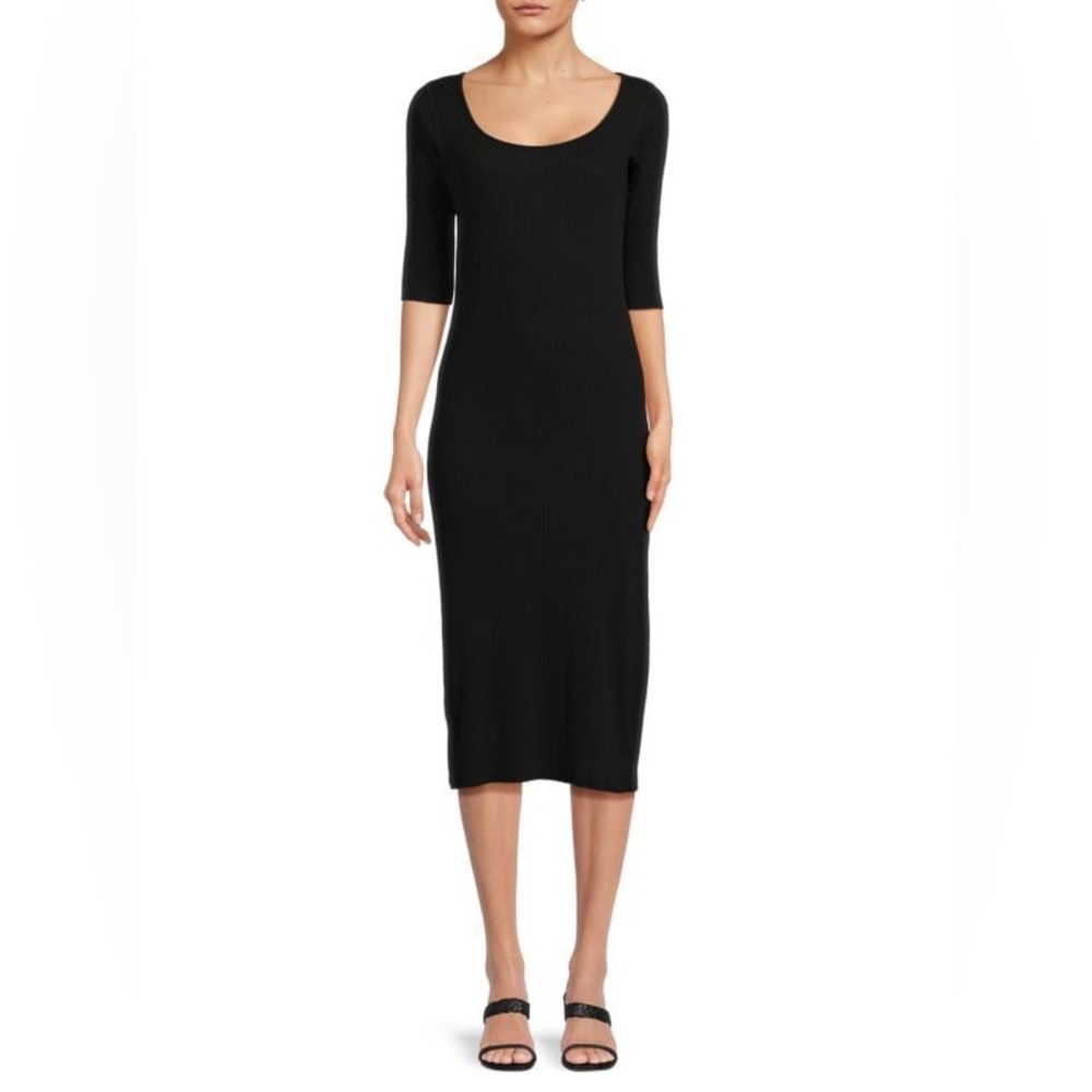 Vince Ribbed short sleeve Dress Sz M